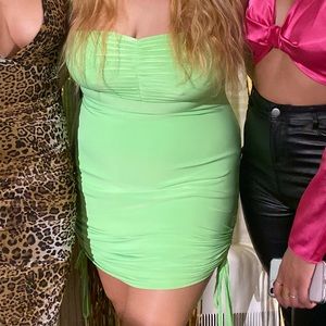 PRETTY LITTLE THING LIME GREEN DRESS